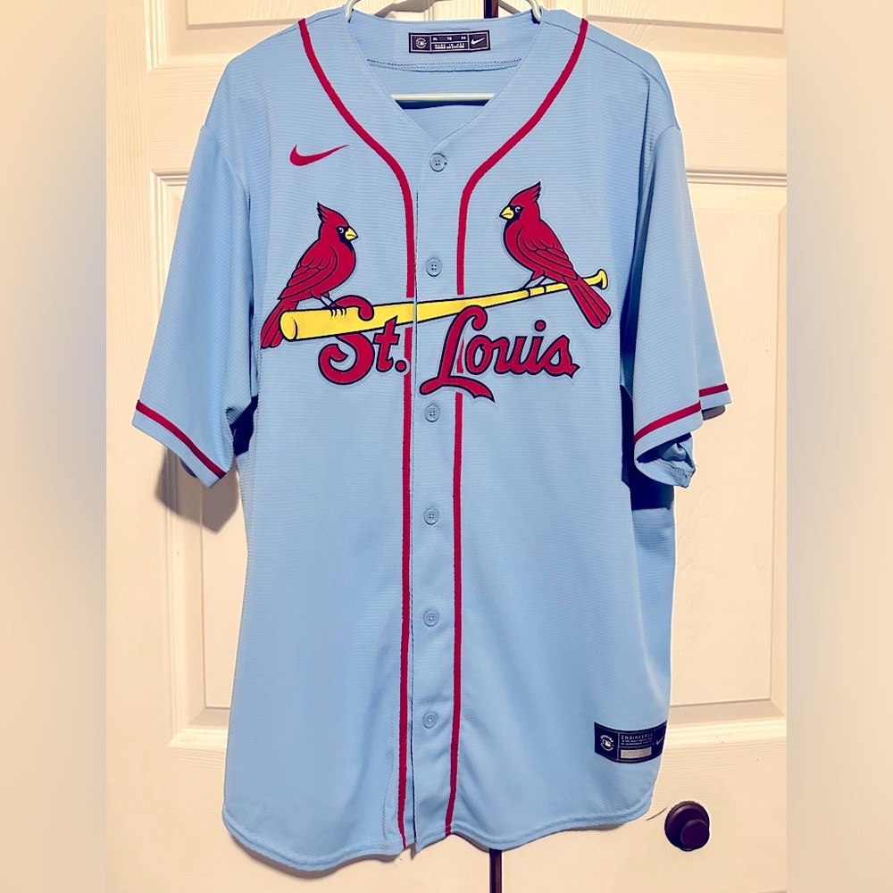 XL Men's St. Louis Cardinals Nike Light Blue Alternate Replica Team Jersey